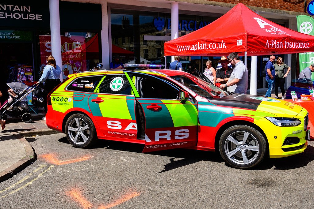 Motor Sport East Event Butter Market Bury St Edmunds, Emergency Medical Car, Volvo