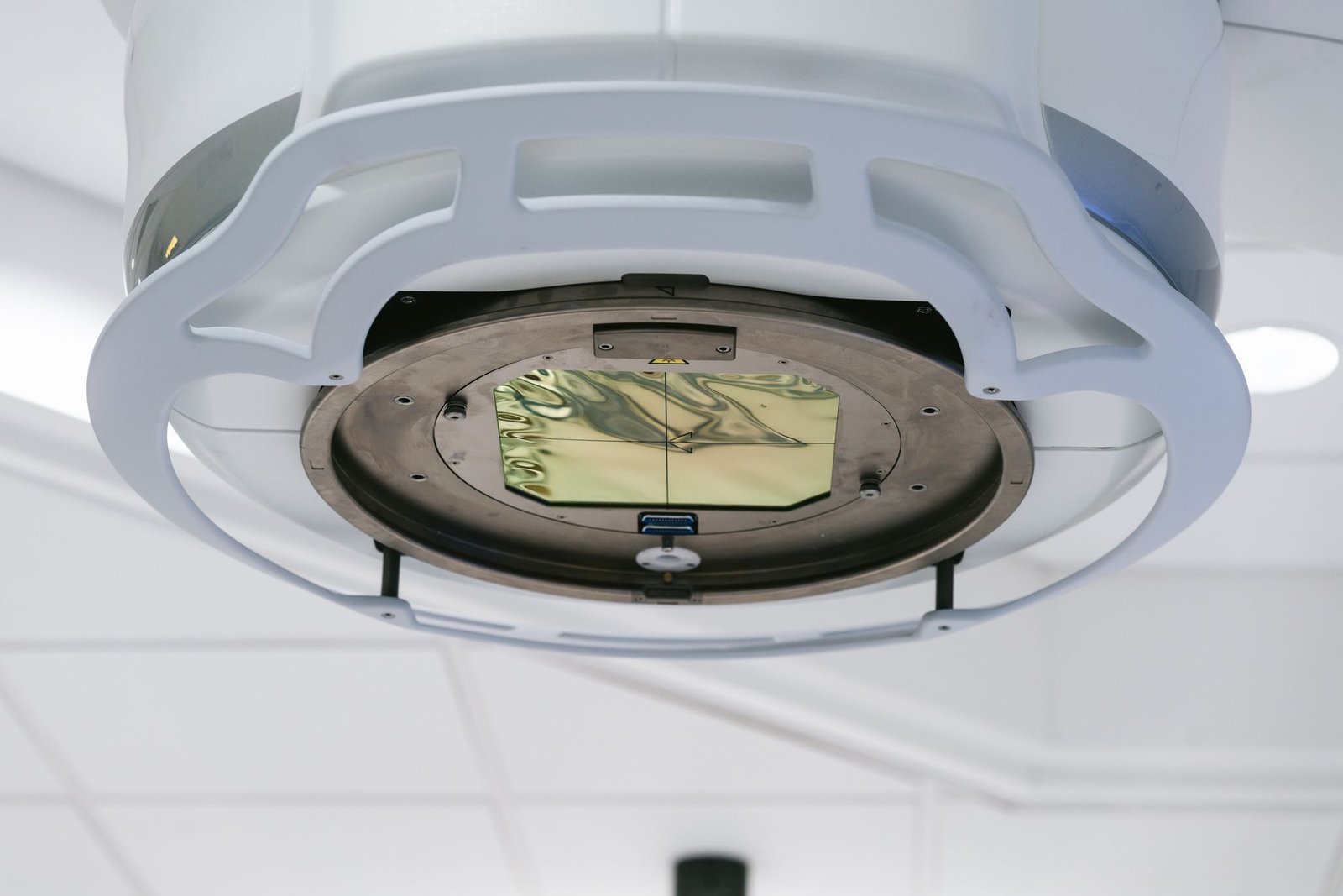Close-up of sophisticated medical imaging equipment in a laboratory setting.
