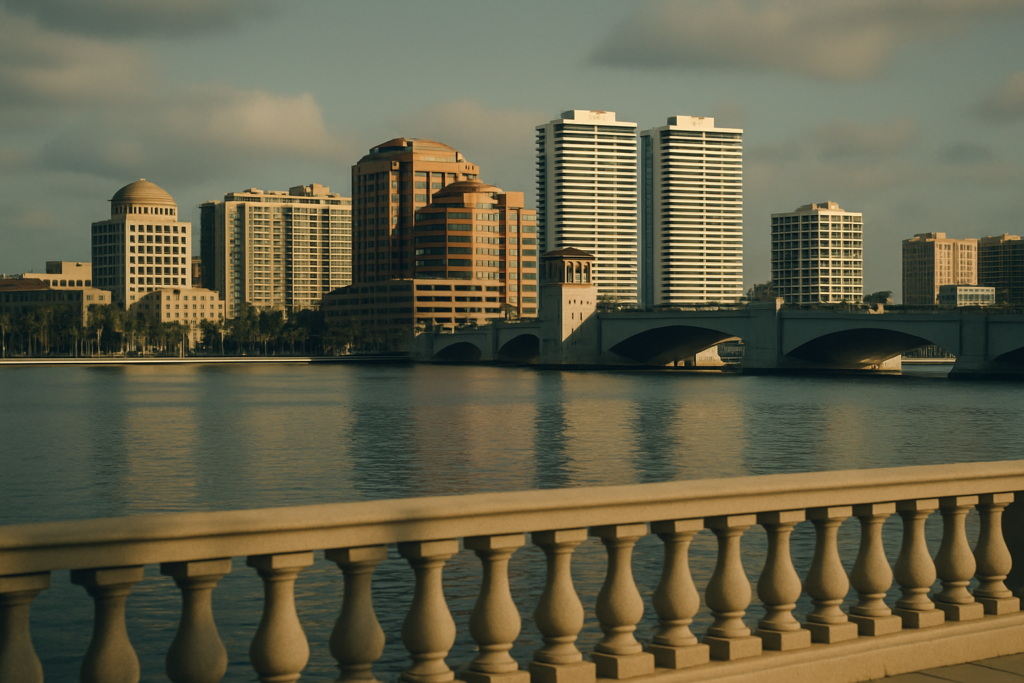 West Palm Beach Florida waterfront skyline