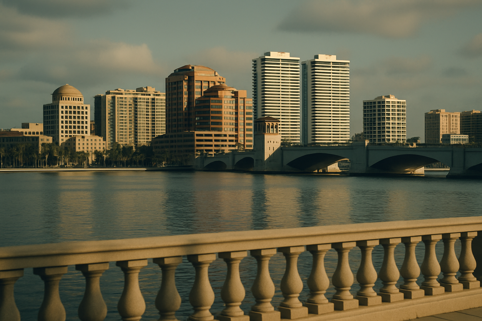 West Palm Beach Florida waterfront skyline